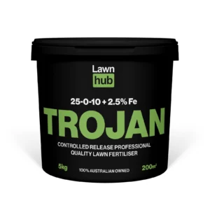 Lawn Hub Trojan Lawn Fertiliser 25-0-10 5 kg pack at Cairns Mower City