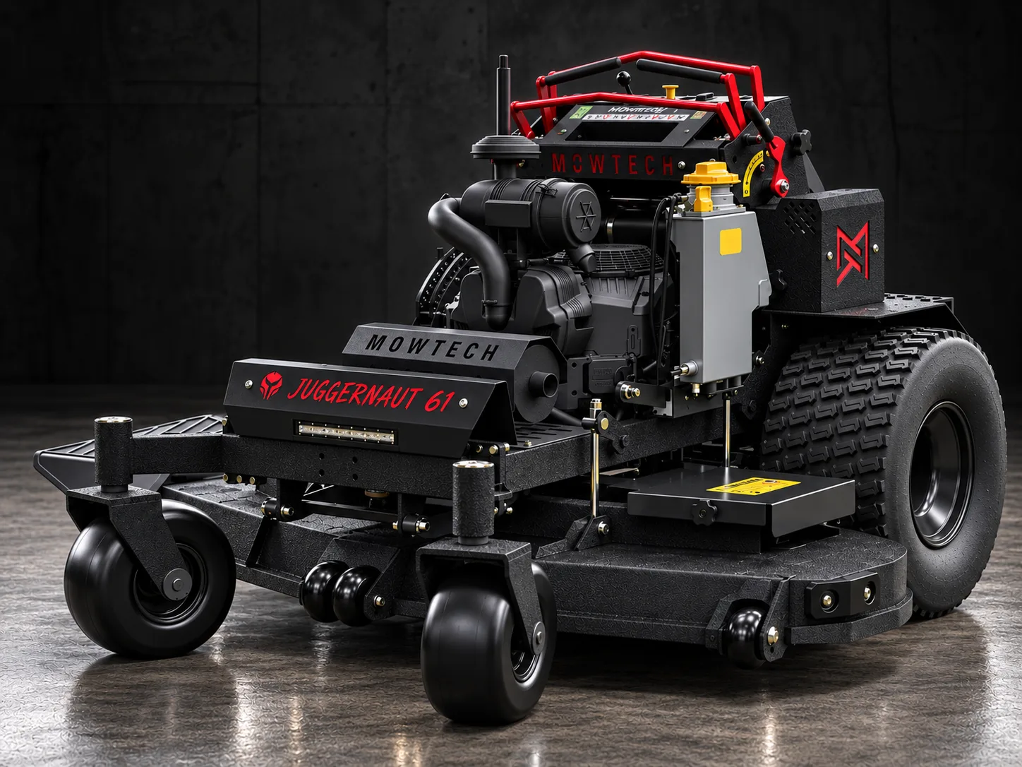 Mowtech Juggernaut 61 XL mower front three-quarter view at Cairns Mower City