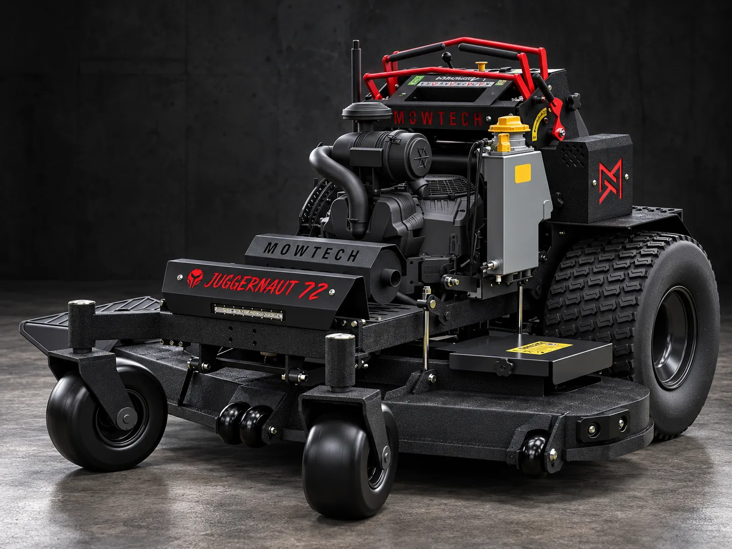 Mowtech Juggernaut 72 XL mower front three-quarter view at Cairns Mower City
