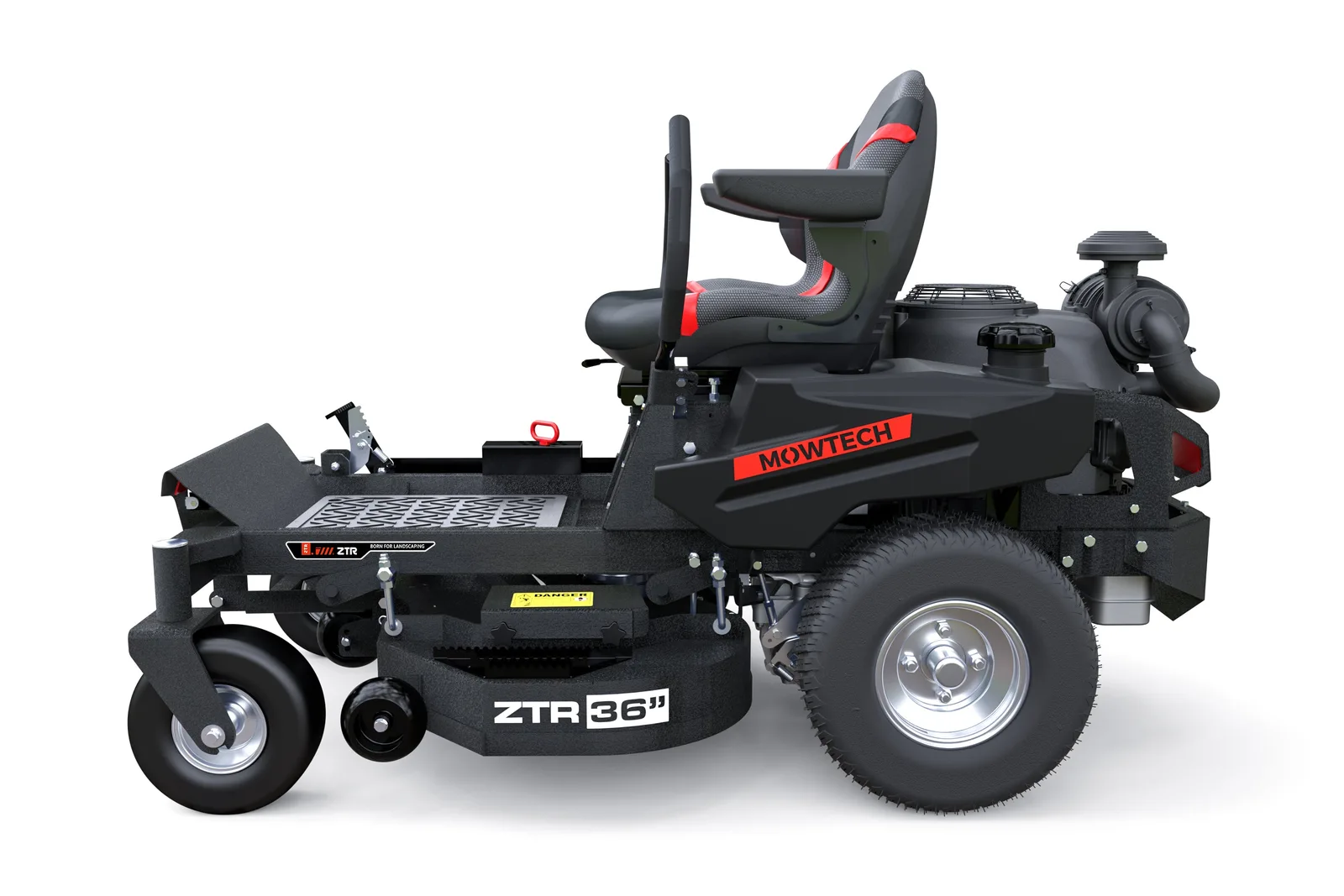 Mowtech Phoenix 36 mower front three-quarter view at Cairns Mower City