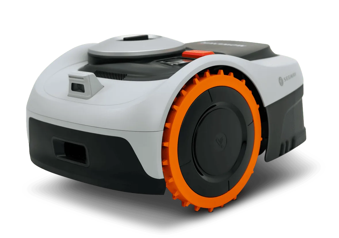 Segway Navimow i210 AWD robot mower front three-quarter view at Cairns Mower City